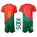 Portugal Bruno Fernandes #8 Replika Babykläder Hemma matchkläder barn VM 2022 Korta ärmar (+ Korta byxor)